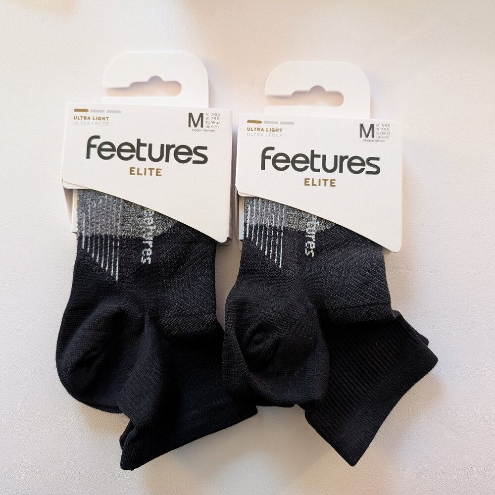Feetures:  Elite Ultra Light Quarter (Black, Medium) Bundle of 2